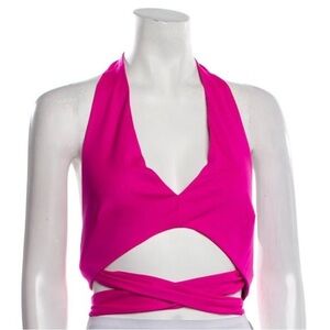 Vibrant Pink Altuzarra Halter Top